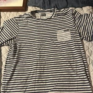 Striped Blue and White Shirt